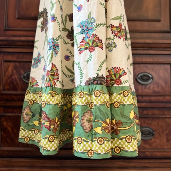 NWT Caroline Constas White and Green Halter Sundress Resort Wear - Picture 2 of 8